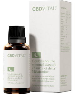 CBD VITAL Schlaftropfen mit Hanf und Melatonin - Vorderansicht
